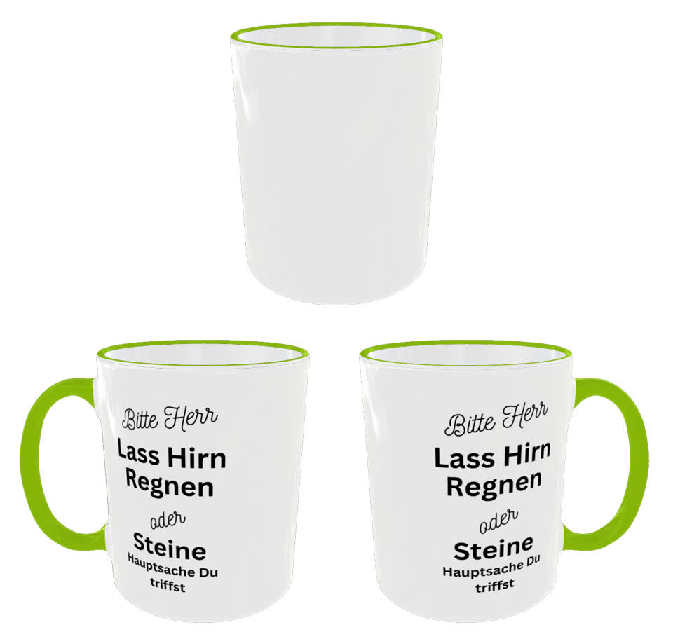 Bitte Herr Lass Hirn Regnen oder Steine Hauptsache du triffst