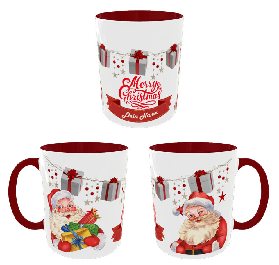 Weihnachtstasse Nikolaus personalisierbar