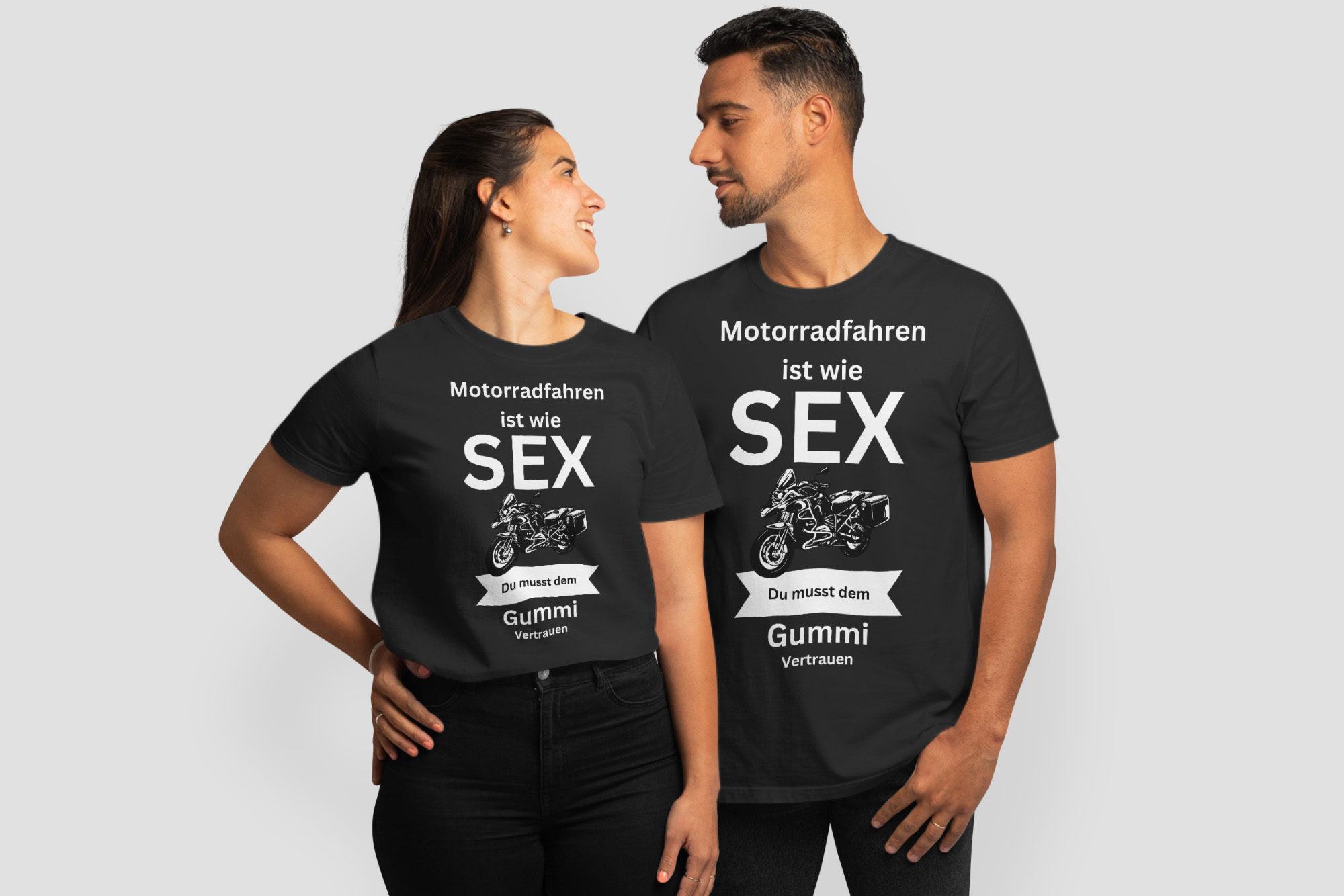 Motorradfahren ist wie Sex Du musst dem Gummi vertrauen